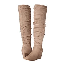 Incaltaminte Femei Chinese Laundry Upside Over the Knee Wedge Boot Toffee