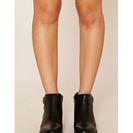Incaltaminte Femei Forever21 Faux Leather Ankle Booties Black