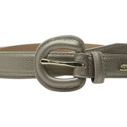 Cole Haan 25mm Metallic Pebble Belt with Self Covered Buckle Gold
