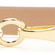 Steve Madden Skinny Clip Stretch Belt TAUPE