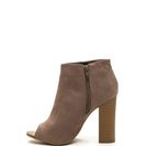 Incaltaminte Femei CheapChic Not A Peep Faux Nubuck Booties Taupe