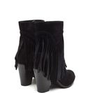 Incaltaminte Femei CheapChic Fringe Value Faux Suede Booties Black