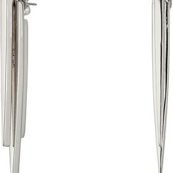 Cole Haan Front Back Stick Earrings Light Rhodium