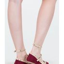 Incaltaminte Femei CheapChic Rocker Chic Faux Suede Flats Burgundy