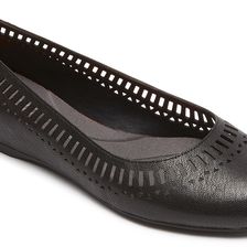 Rockport Total Motion HW20 Lace Perf Ballet Black Dist Goat