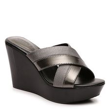 Incaltaminte Femei Charles by Charles David Fernando Wedge Sandal Pewter Metallic