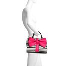 Accesorii Femei Betsey Johnson Betsey Johnson Curtsy Satchel BlackWhiteFuschia