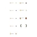 Bijuterii Femei Forever21 Etched Faux Stone Earring Set Goldmulti