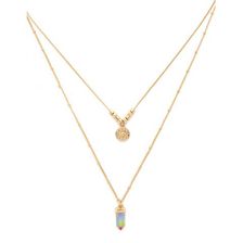 Bijuterii Femei Forever21 Faux Crystal Necklace Set Goldmulti