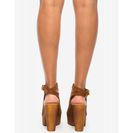 Incaltaminte Femei CheapChic Boho Riot Platform Cognac