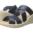 Incaltaminte Femei Crocs A-Leigh Crisscross Wedge Nautical NavyChai