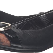 Naturalizer Tisha Black Leather/Leopard Printed Fabric