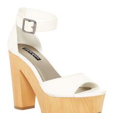 Incaltaminte Femei Michael Antonio Toy Peep Toe Heel White
