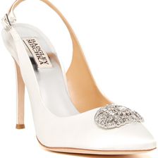 Badgley Mischka Sansa Slingback Pump WHITESATIN
