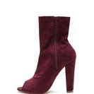 Incaltaminte Femei CheapChic Post Modern Peep-toe Booties Wine