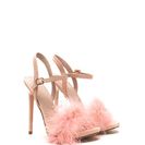 Incaltaminte Femei CheapChic Shake Ya Tail Feather Faux Nubuck Heels Pink