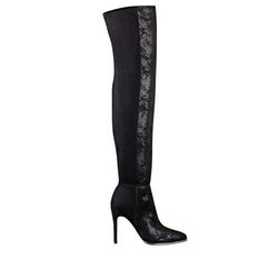 Incaltaminte Femei GUESS Zonian Faux-Suede Over-the-Knee Boots black multi fabric