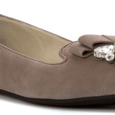 Michael Kors Felicity Flat Pearl Grey Suede