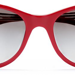 Ralph Lauren Art Deco Square Sunglasses Shiny Red