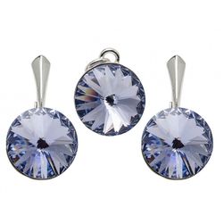 Set Argint 925 cu Swarovski Elements, Provence Lavender, 12 mm