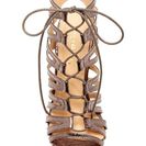 Incaltaminte Femei LILIANA Tisha Lace Snake-Embossed Sandal PEWTER