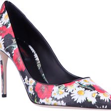 Dolce & Gabbana Pumps High Heel Saffiano Kate Flowers Black