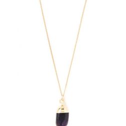 Bijuterii Femei Forever21 Faux Stone Pendant Necklace Purplegold