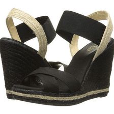 Incaltaminte Femei LAUREN Ralph Lauren Elena Black Solid CanvasElastic