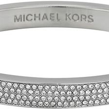 Michael Kors Silver-Tone Crystal Pave Astor Stud Bangle Bracelet MKJ2746040 N/A