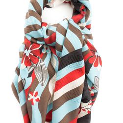 Fendi Hypnotic Jacquard Shawl ACQUAMARINA
