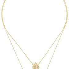 Karen Kane Diamante Double Strand Necklace Green