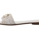 Incaltaminte Femei Michael Kors Molly Slide Vanilla Mini MK Signature PVCVachetta