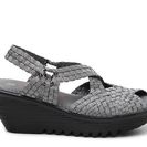 Incaltaminte Femei Bernie Mev Lexa Wedge Sandal Pewter Metallic