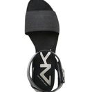 Incaltaminte Femei AK Anne Klein Black Kalene Open Toe Ankle Strap Demi Wedge Sandals Black