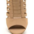 Incaltaminte Femei CheapChic Tell Me More Faux Nubuck Caged Heels Nude