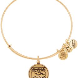 Alex and Ani Kentucky Derby Charm Expandable Wire Bangle GOLD