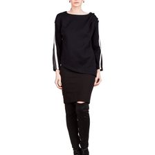 Bluza femei, neagra, Drape front blouse, Amelie Suri