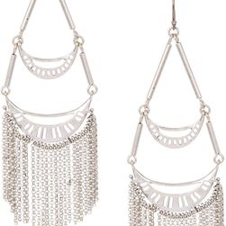 Lucky Brand Fringe Teardrop Earrings MEDIUM GRE