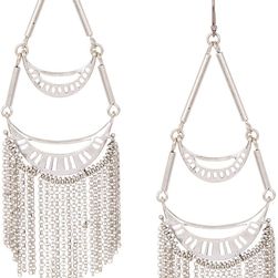 Lucky Brand Fringe Teardrop Earrings MEDIUM GRE