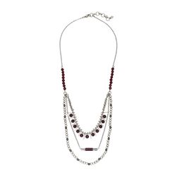 Lucky Brand New Lucky Layer Red Jade Bracelet Necklace Silver