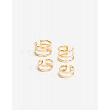 Bijuterii Femei CheapChic Three By Two 4pc Caged Ring Set Met Gold