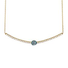 Bijuterii Femei Argento Vivo 18K Gold Plated Sterling Silver Turquoise Curved Bar Necklace GOLD