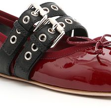 Miu Miu Patent Ballerinas PORPORA+NERO