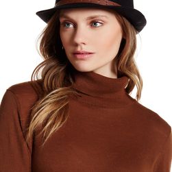 Accesorii Femei David Young Cloche Faux Leather Band Hat BLACK