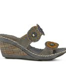 Incaltaminte Femei Spring Step L\' Artiste by Spring Step Taffy Wedge Sandal Grey Multi