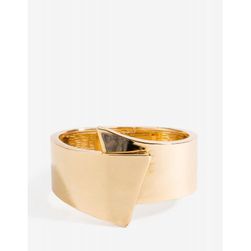 Bijuterii Femei CheapChic Overlapped Hinge Metal Bangle Met Gold