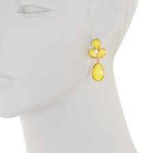 Bijuterii Femei Natasha Accessories Crystal Faceted Teardrop Dangle Earrings YELLOW