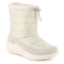 Incaltaminte Femei SKECHERS Halo Glory Wedge Bootie IvoryGrey