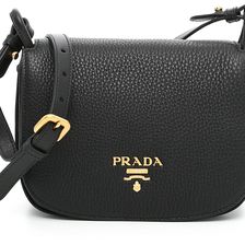 Prada Textured Calfskin Crossbody Bag NERO