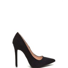 Incaltaminte Femei CheapChic Heel Yeah Soft Faux Suede Pumps Black